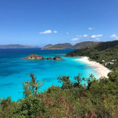 an island in the middle of a body of water