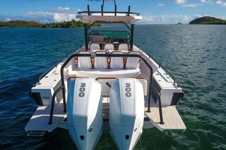 a small boat in a body of water