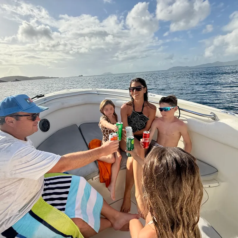 a group of people on a beach
