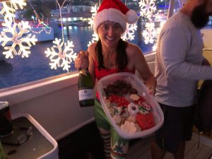 Mona Barthel holding a birthday cake