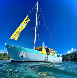 a small boat in a body of water