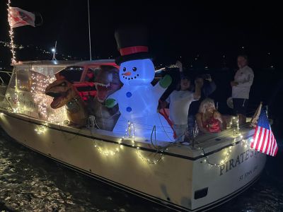 a group of people on a boat