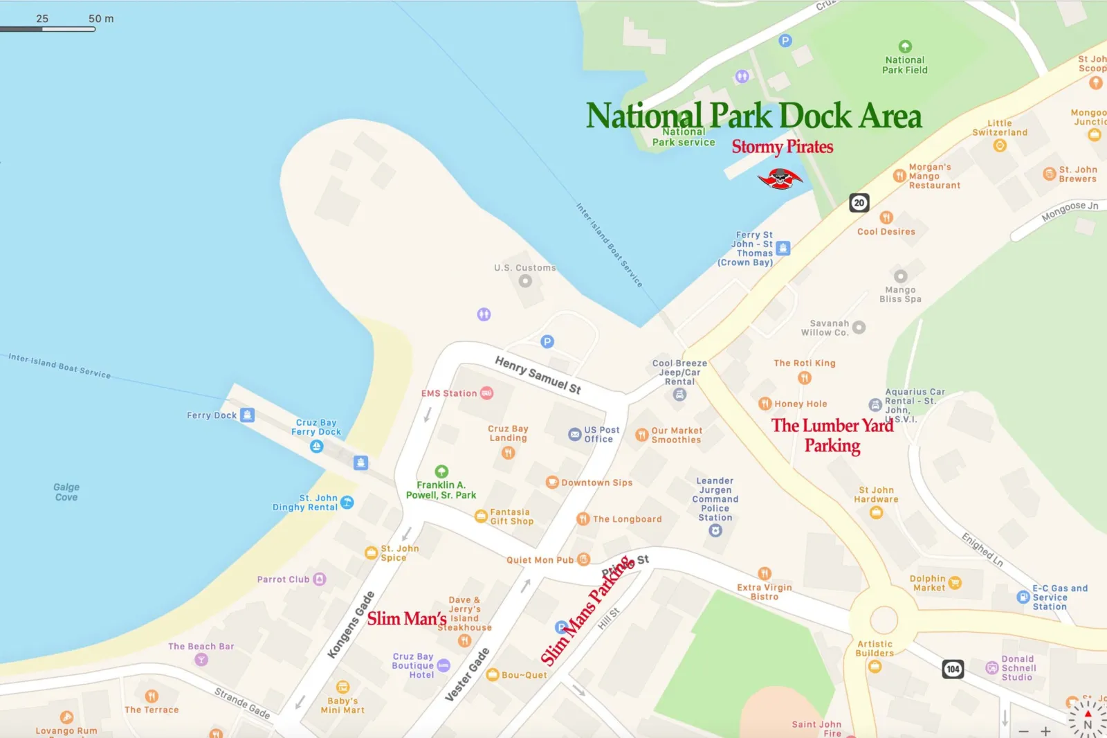 St. John map map