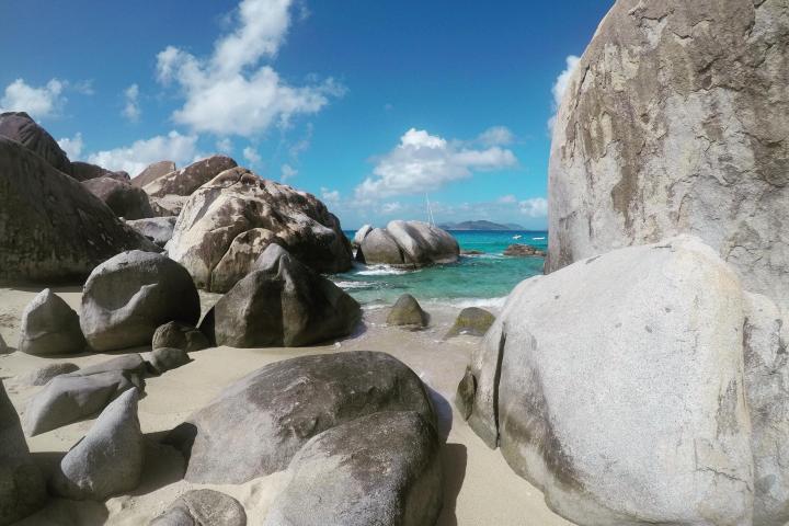 a close up of a large rock