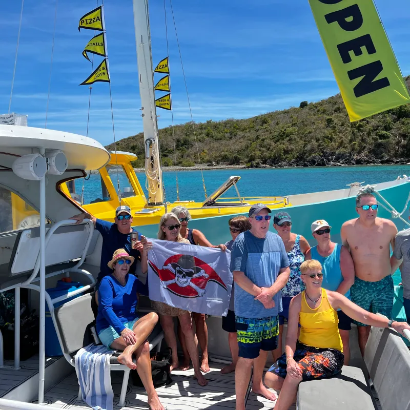 a group of people on a boat