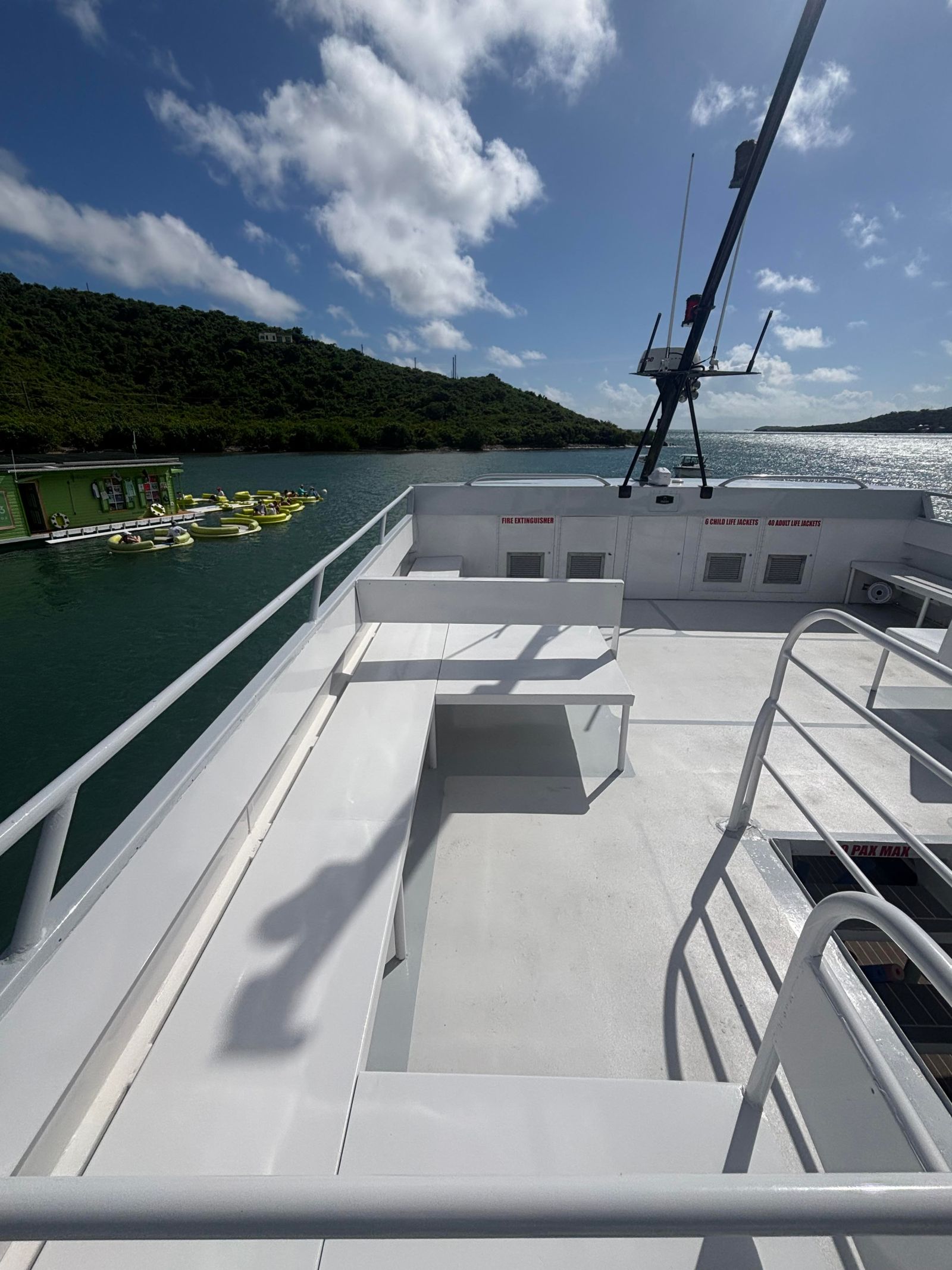 Plenty of seating in the sun or shade