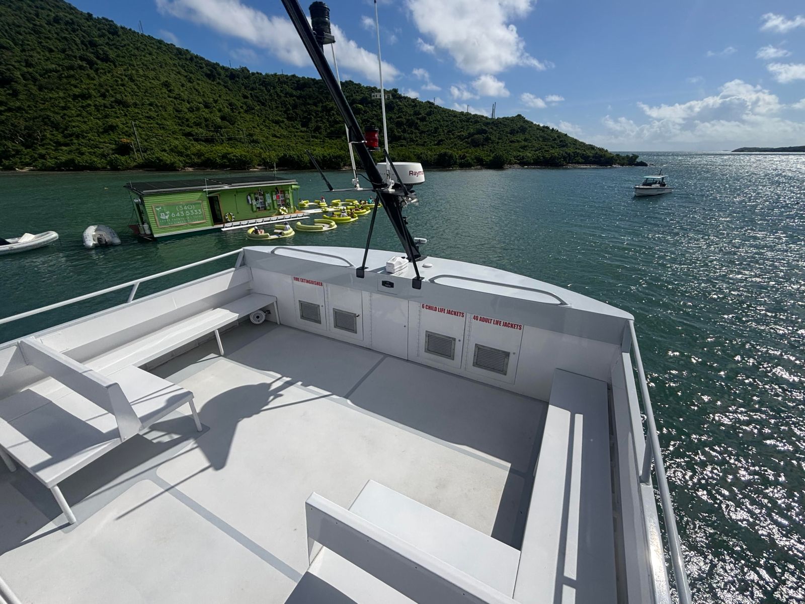 Gorda top deck facing forward