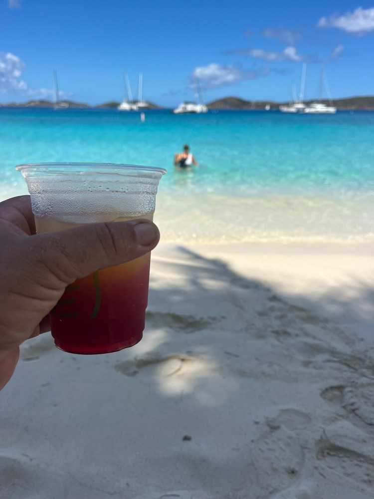 a person sitting on a beach