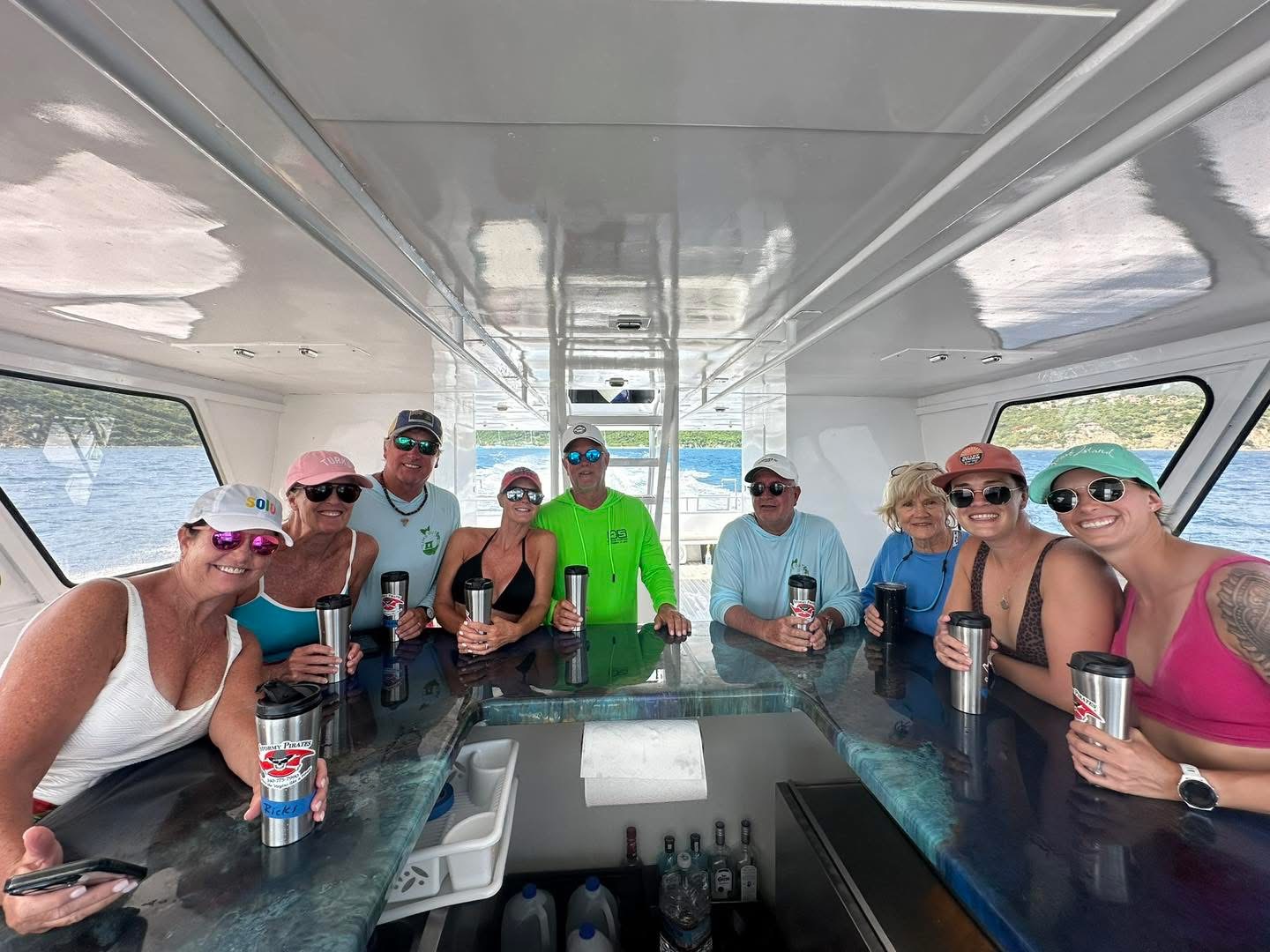 a group of people on a boat