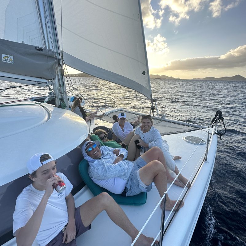 a group of people on a boat