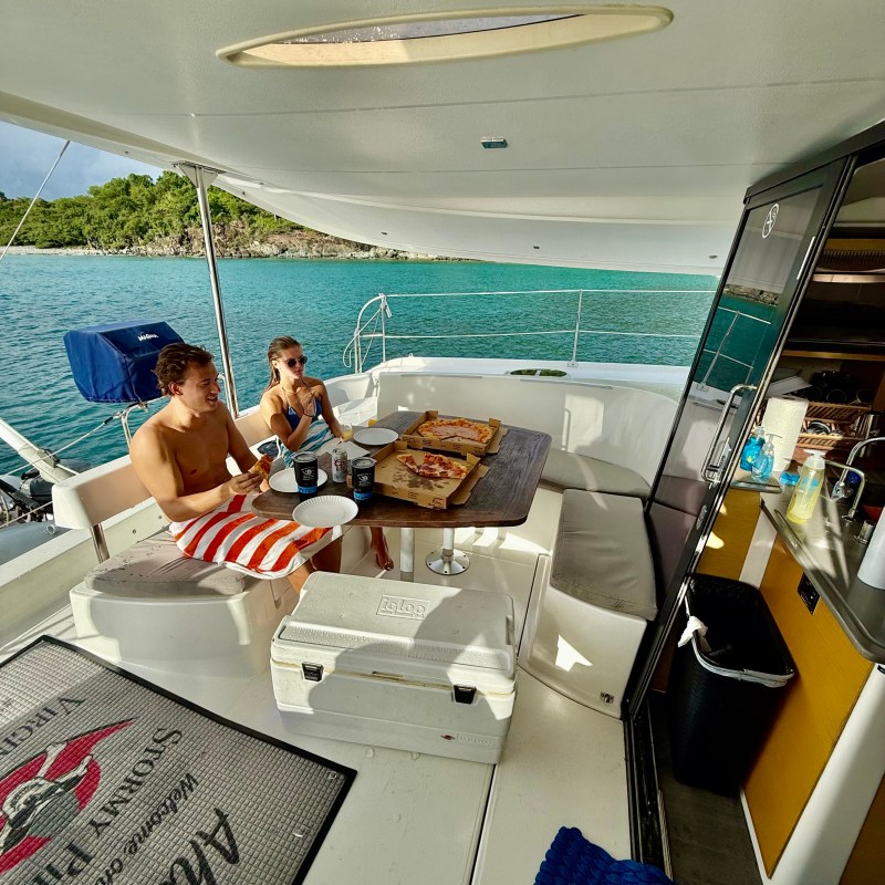 a group of people sitting at a table
