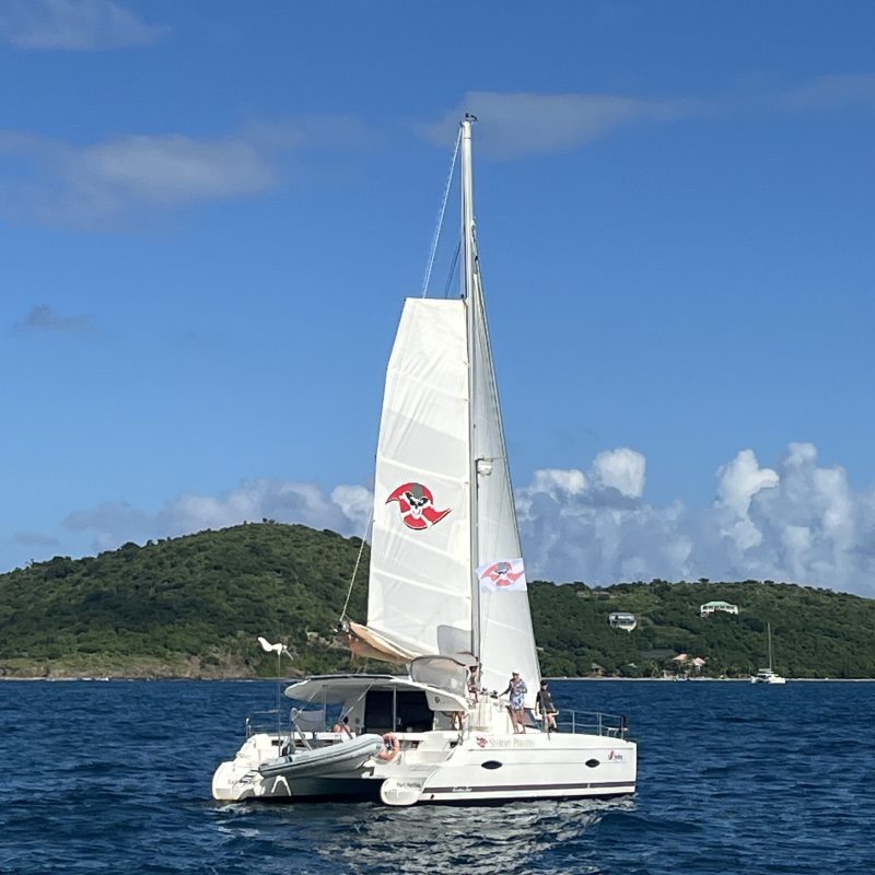 a small boat in a large body of water
